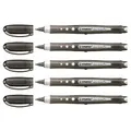 Stabilo Worker Colorful Tintenroller, flüssige Tinte, ergonomischer Griff, 0,5 mm, schwarz, 5 Stück