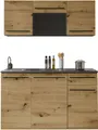 BASIC by Balculina Pantryküche Jazz Singleküche, Breite 160 cm, wahlweise mit E-Geräten und Mikrowelle
