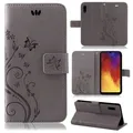 Huawei Y6 2019 Handy Tasche Handyhülle Wallet Schutz Hülle Blumen Cover Etui Neu