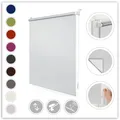 Seitenzugrollo Klemmfix Hitzeschutz, LICHTBLICK ORIGINAL, verdunkelnd, ohne Bohren, freihängend, Klemmfix, mit Thermobeschichtung