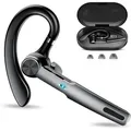 Qecnato G2 Bluetooth Headset Wireless Freisprech Telefon, 5.3 mit 60H Spielzeit - Schwarz