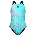 Arena - Girl's Multi Colours Swimsuit V Back - Badeanzug Gr 140 türkis