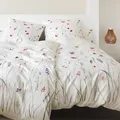 elegante Mako-Satin Bettwäsche-Garnitur Highlife Farbe weiss Größe 135x200+80x80