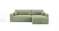 CORNERO Berlin Ecksofa L-Form mit Schlaffunktion und Bettkasten – Couch L-Form fürs Wohnzimmer 3-Sitzer 285 cm x 185 cm x 86 cm
