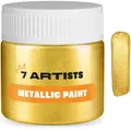 Acrylfarbe Reichgold Metallic 50 ml – Professionelle Gold Acrylfarbe mit Glit...