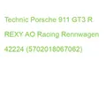 Technic Porsche 911 GT3 R REXY AO Racing Rennwagen 42224 (5702018067062)