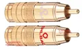 2 x OEHLBACH CJG 66 High-End Cinchstecker, vergoldet, für Kabel bis 11mm 4126
