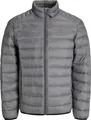 Jack & Jones 12280971_176_XXL, Puffer, Uni, Erwachsener, Reißverschluss, Nylon, Grau