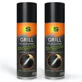 Spraytive 2x 500ml Grill-Pflegespray - Trennspray, Anti-Haft Grillrost Gusseisen