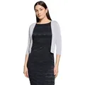 Vera Mont Strickjacke Damen ohne Verschluss (1-tlg) Glitzer grau|silberfarben XXXL (50)