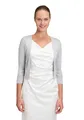 Vera Mont Damen Strickbolero ohne Verschluss XXXL, Grau/Silber