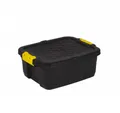 Kreher Aufbewahrungsbox "TOUGH" 24 Liter in Schwarz mit abschließbarem Deckel (1 St)
