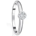 ONE ELEMENT Diamantring 0.15 ct Diamant Brillant Ring aus 585 Weißgold, perfekt als Geschenk zum Jahrestag oder Geburtstag silberfarben 56