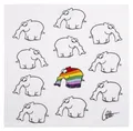 KRACHT Geschirrtuch Frottier 100% Baumwolle Ottifant Rainbow 50x50 cm