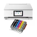 IC-Office TS8751 Tintenstrahl Multifunktionsdrucker 3-in-1 (Drucken, Kopieren, Scannen, SD-Karte, Duplex, WLAN, AirPrint) weiß + 6 XXL Tintenpatronen