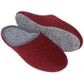 Pantoffelmann Filz Pantoffel Herren Damen Hauspantoffel Filzpantoffel Hausschuhe Pantoffel (1 Paar) Filzpantoffeln, Gästepantoffel besonders leicht rot 36 EU