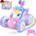 Ferngesteuertes Auto, Einhorn Spielzeug ab 3 4 5 6 7 8 9 Jahre Mädchen 2.4GHz 
