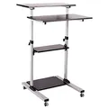 Computerschreibtisch Steh Bürotisch Mobiler ergonomischer Stand-up Schreibtisch Stehtisch Arbeitstisch Computer Workstation höhenverstellbar