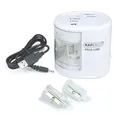 Rapesco 1448 PS12-USB Automatischer/Elektrischer Spitzmaschine, Ladung durch Batterie (nicht enthalten) oder USB, Weiß