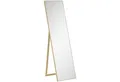 HOMCOM Standspiegel mit Ständer, freistehend, 40 x 150 cm, Natur (Set, 1-St., 1 Ankleidespiegel), gerahmter Ganzkörperspiegel