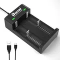 BONAI Akku Ladegerät Universal USB Batterieladegerät LED Akkuladegerät Intelligent Battery Charger für 3,7V 18650 26650 Lithium Akku und 1,2V NI-MH/NI-CD AA AAA C D Wiederaufladbare Batterien