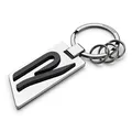 Volkswagen 5H6087010 Schlüsselanhänger Original R Logo Metall Silber/Chrom/Schwarz, M
