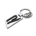 VW R Metall Schlüsselanhänger 5H6087010 Anhänger Keyring Silber Schwarz