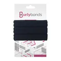 Burlybands Large Hair Ties for Thick Heavy or Curly Hair. No Slip No Damage Seamless Ponytail Holders Scrunchies Sports Thick Hair Ties (Black 3pcs)
