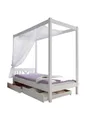 Ticaa Himmelbett Himmelbett Einzelbett LaLuna Kiefer