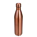 GRÄWE Edelstahl Isolierflasche, 750 ml, Kohlensäure geeignet, Thermoflasche mit Drehverschluss, Kupferfarbig