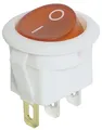 MC POWER Wippenschalter | 3-polig, rote Wippe (beleuchtet), 250V/6,5A, weiß, EIN/AUS | Zuverlässiger Schalter für Elektrogeräte, DIY-Projekte