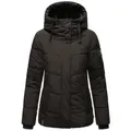 Navahoo Steppjacke Sag ja XIV Warme gesteppte Winterjacke mit Kapuze schwarz XL (42)