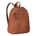 STILORD Hailey Tagesrucksack Damen Leder Rucksack Klein Vintage Daypack Frauen Rucksackhandytasche Cityrucksack für Ausgehen Shopping S Echtleder Farbe:Arona - braun