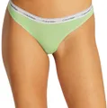 Calvin Klein Damen 3er Pack Strings Thong Unterwäsche, Mehrfarbig (Highline Green/Buff Pink/Gry Htr), XL