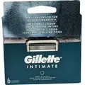 Gillette Intimate Rasierklingen 4er Nachfüllpack für Intimbereich & sensibler Haut - Silber/Schwarz