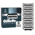 Gillette Intimate Rasierklingen für Den Intimbereich, 6 Intimrasierer Ersatzklingen für Nassrasierer mit Gleitstreifen für Eine Sanfte Anwendung, Dermatologisch Getestete Klingen für Rasierer