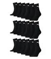 PUMA unisex Sportsocken Tennissocken Kurzschaft Short Crew 231011001 18 Paar, Farbe:Schwarz, Menge:18 Paar (6x 3er Pack), Größe:35-38, Artikel:-200 black