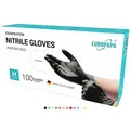 EUROPAPA Nitril-Handschuhe Einweghandschuhe Untersuchungshandschuhe (100 STK Nitrilhandschuhe, steril, latexfrei) puderfrei, ohne Latex, unsteril, latexfrei, Einweg schwarz M