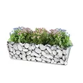 MAXXMEE Blumenkasten-Dekoration Stein-Design | Blumenkasten-Verkleidung mit Clip-System | Für Standart-Blumenkästen (30-50 cm Breite) | 50 x 17 x 0,5 cm