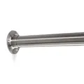 SOTECH Schrankstange 600 mm mit 1 Paar Stangenlager Circle (Edelstahl gebürstet, rund Ø 25 mm) Stangenhalter und Kleiderstange - für ein stilvolles Upgrade von Kleiderschrank und Garderobe