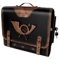 Stelling® Briefkasten POSTHORN 3 Antik-Vintage-Look, Schultasche, Ranzen, Wandbriefkasten, Zeitungsfach, Handarbeit, Retro, Kupfer, Messing, Bronze, Metall (Kupfer, Entnahme Rechts)