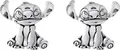 Peers Hardy - Srebrne Kolczyki Disney Stitch - Oficjalny Produkt Akcesoryjny
