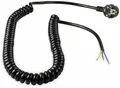 AS SCHWABE Anschluss Spiralkabel, 2,5 m, 3x1,5 mm², schwarz, offenes Ende