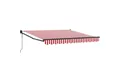 vidaXL Markise Markise Rot und Weiß 350 x 250 cm Polyester und Metall (1-St)