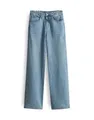 OPUS Damen Wide | Wide Leg Jeans MIVY Fresh High Rise aus Spanish Cotton Light Relaxing Blue, 44 L31