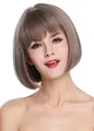 WIG ME UP - D3067-8A/10A/612 Perücke Damenperücke Bob kurz glatt Pony Grau Braun Rosa Mix