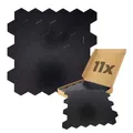 Dalsys Wandpaneele selbstklebend Wabenmuster 1m², 11 Stück Schwarz Wandverkleidung feuchtigskeitsbeständig, Premium Qualität für Bad und Küche, Wabenmuster
