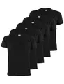 ALPIDEX Herren T-Shirts 5er Set Rundhals 100% Baumwolle Einfarbig Shirts Basic Shirt Kurzarm S M L XL XXL 3XL 4XL 5XL, Größe:S, Farbe:Black