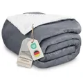 Gräfenstayn® Dicke Kuscheldecke flauschig & super weich - warme Sherpa-Fleecedecke in Lammfell-Optik als Wohndecke, Tagesdecke & Sofadecke - Überwurf Decke Sofa & Couch (Anthrazit 240x220)