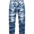 REPUBLIX Straight-Jeans NAT Herren Regular Fit Destroyed Jeans blau W30/L32